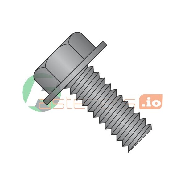 Newport Fasteners 1/4"-20 x 1 in Slotted Hex Machine Screw, Black Oxide Steel, 2000 PK 513208 - main